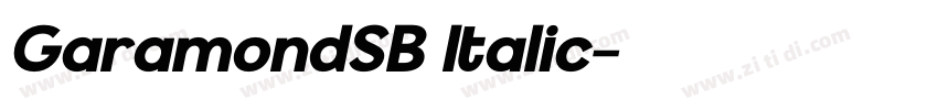 GaramondSB Italic字体转换